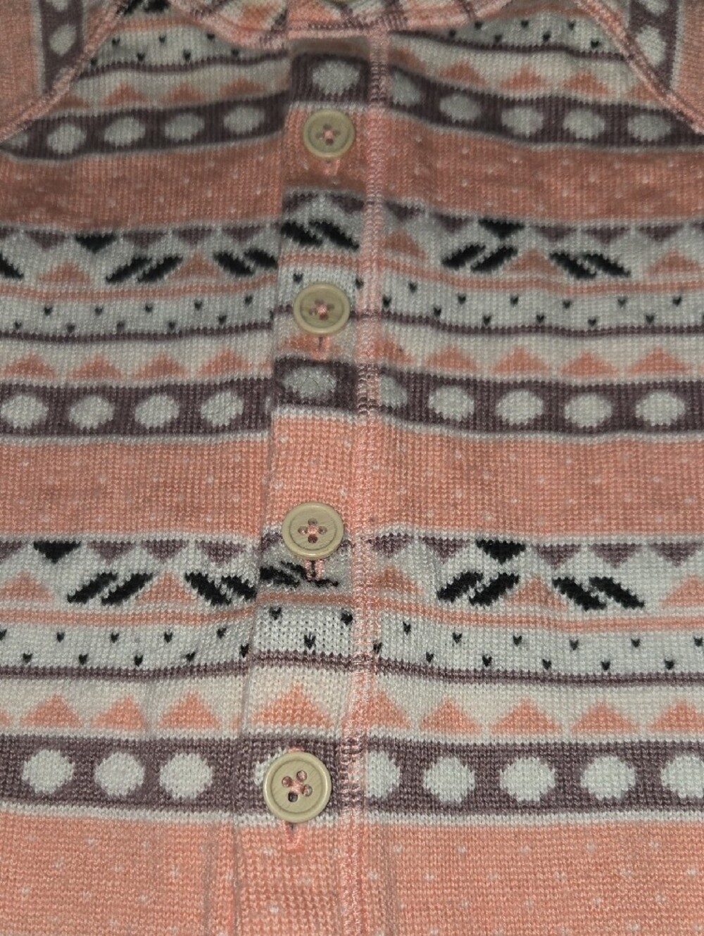 Pink Patterned Knit Baby One-Piece - Picture 3 of 5